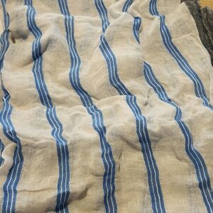 BMW UNISEX Blue and White Striped Scarf